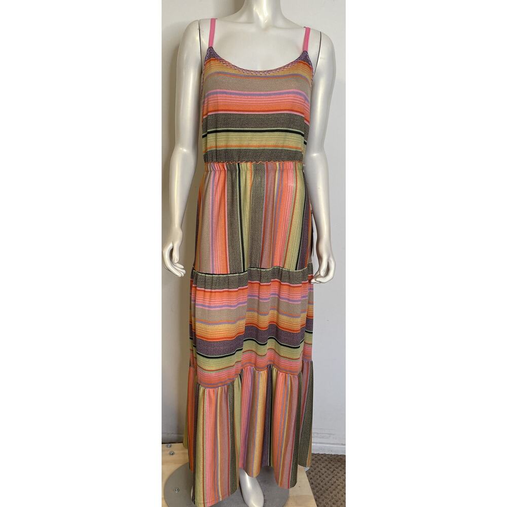 Double D Ranch Desperado Serape Maxi Dress NWT XL Knit Multicolored Boho